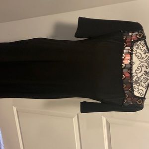 Black short sleeve dress